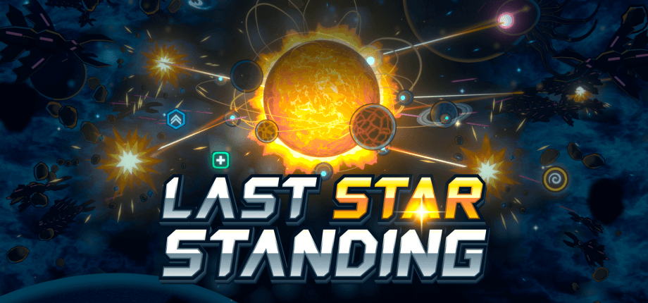 Last Star Standing artwork: a blazing star, orbiting planets, and an alien armada.